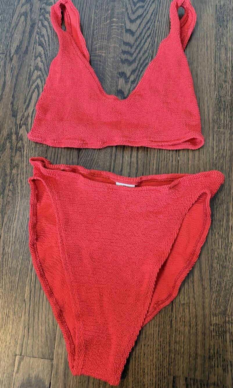 Youswim Women's High Waisted Bikini Red One Size Fits Most NEW $190